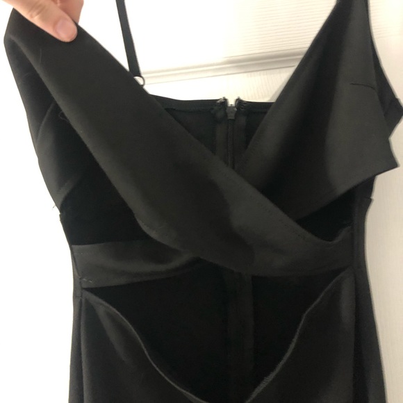 Black Cocktail Dress with Cutouts - Picture 2 of 3